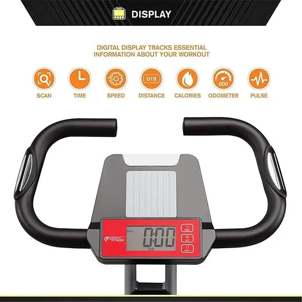 Folding Upright Exercise Bike with Adjustable Resistance   – View 4